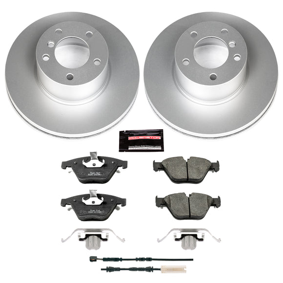 PowerStop Genuine Geomet Coated Rotor and Carbon-Fiber Ceramic Brake Pad Kit