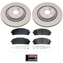 PowerStop Genuine Geomet Coated Rotor and Low-Dust Ceramic Brake Pad Kit