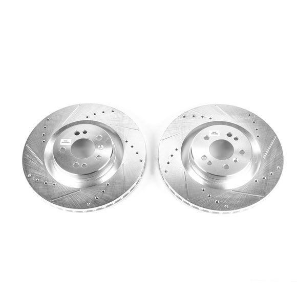 PowerStop Evolution Drilled Slotted Rotors Pair Front For Mercedes-Benz R500