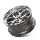 20x8.5 Ridler 661 Gloss Grey Diamond Cut Face And Lip 5x127 ET0 CB83.82 Wheel