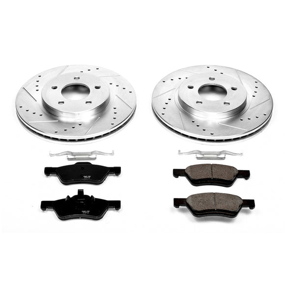 PowerStop Z23 Daily Driver Carbon-Fiber Ceramic Brake Pad and Drilled & Slotted