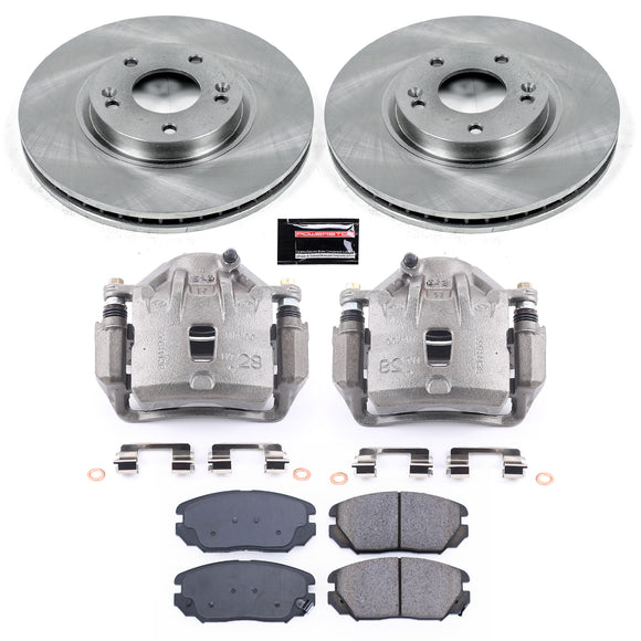 PowerStop OE Stock Replacement Low-Dust Ceramic Brake Pad, Rotor and Caliper Kit