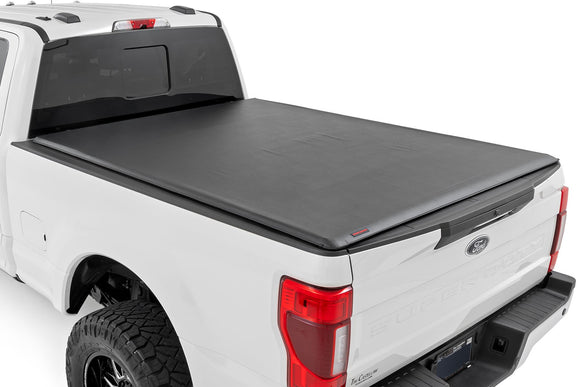 Rough Country Soft Roll Up Bed Cover 6'10" Bed For Ford F-250 F-350 17-23