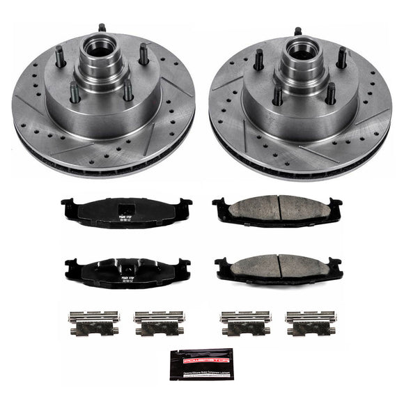 PowerStop Z23 Daily Driver Carbon-Fiber Ceramic Brake Pad and Drilled & Slotted