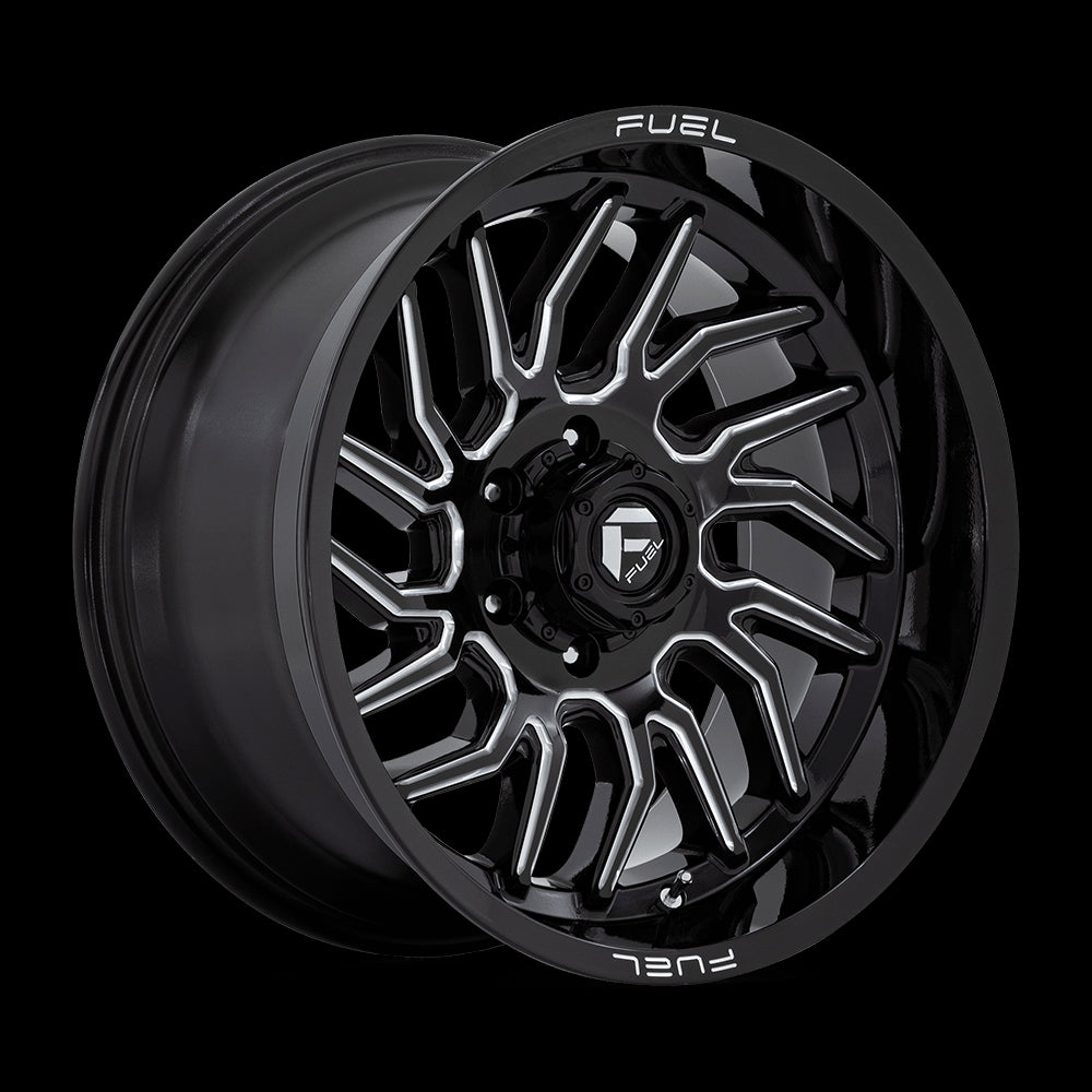 20X10 Fuel 1PC D807 Hurricane Gloss Black Milled 6X135 ET-18 Wheel Rim