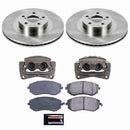 PowerStop OE Stock Replacement Low-Dust Ceramic Brake Pad, Rotor and Caliper Kit