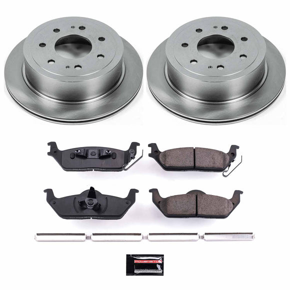 PowerStop OE Stock Replacement Low-Dust Ceramic Brake Pad and Rotor Kit