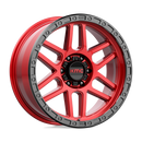 20X9 KMC KM544 MESA Candy Red With Black Lip 6X135 ET0 wheel/rim