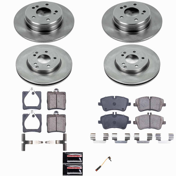 PowerStop OE Stock Replacement Low-Dust Ceramic Brake Pad and Rotor Kit