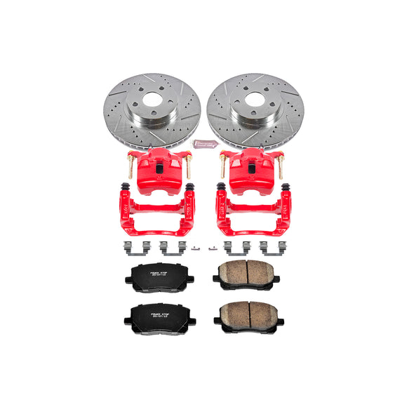 PowerStop Z23 Daily Driver Carbon-Fiber Ceramic Pads Drilled & Slotted Rotor & C