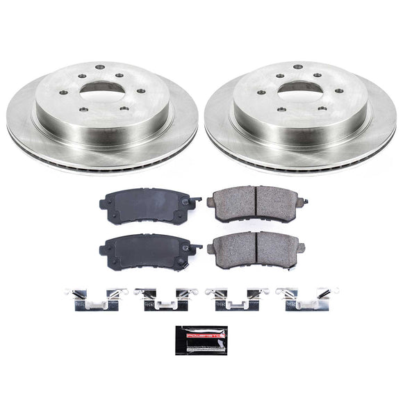 PowerStop OE Stock Replacement Low-Dust Ceramic Brake Pad and Rotor Kit