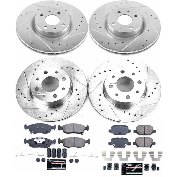 PowerStop Z23 Daily Driver Carbon-Fiber Ceramic Brake Pad and Drilled & Slotted