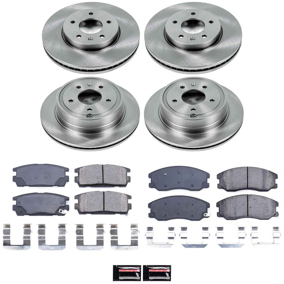 PowerStop OE Stock Replacement Low-Dust Ceramic Brake Pad and Rotor Kit