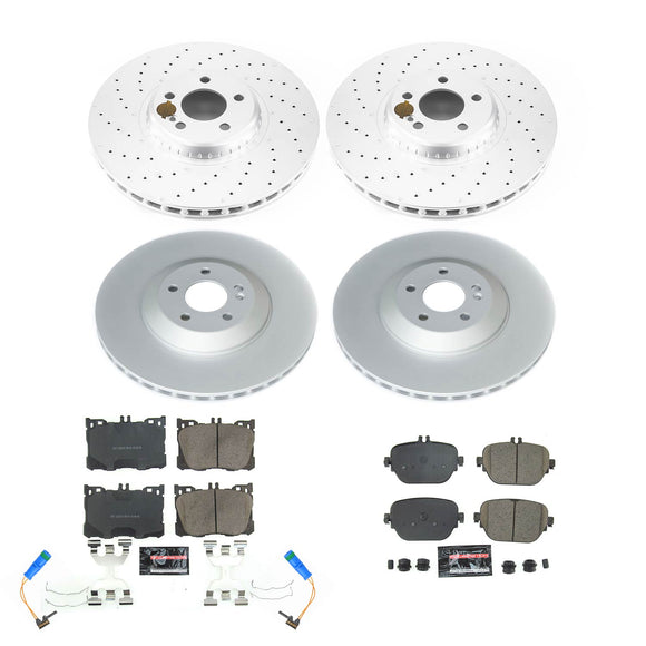 PowerStop Genuine Geomet Coated Rotor and Carbon-Fiber Ceramic Brake Pad Kit
