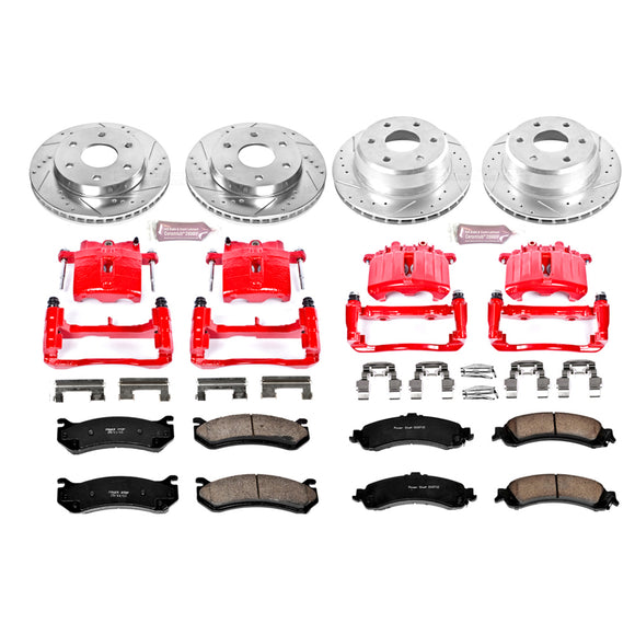 PowerStop Z23 Daily Driver Carbon-Fiber Ceramic Pads Drilled & Slotted Rotor & C
