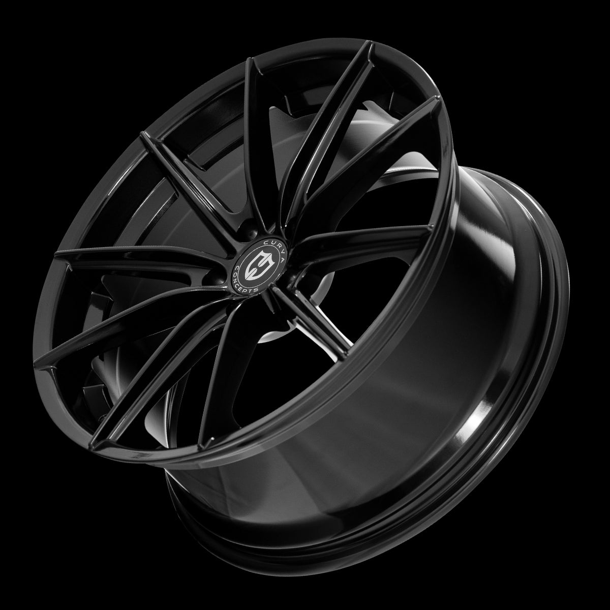 22x9 Curva CFF46 Gloss Black 5x112 ET35 wheel/rim