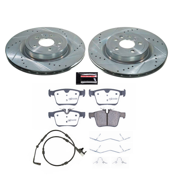 PowerStop Z36 Carbon-Fiber Ceramic Brake Pad with Drilled and Slotted Rotor Kit