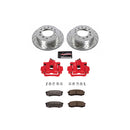 PowerStop Z36 Truck and SUV Ceramic Brake Pad, Drilled & Slotted Rotor, and Cali