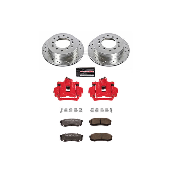 PowerStop Z36 Truck and SUV Ceramic Brake Pad, Drilled & Slotted Rotor, and Cali