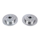 PowerStop Evolution Drilled Slotted Rotors Pair Rear For INFINITI QX56