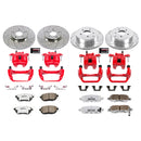 PowerStop Z26 Street Performance Ceramic Brake Pad, Drilled Slotted Rotor, and C