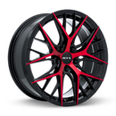 18x8 RTX Valkyrie Gloss Black Machined Red 5x114.3 ET40 wheel/rim-1