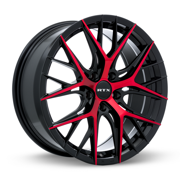 18x8 RTX Valkyrie Gloss Black Machined Red 5x114.3 ET40 wheel/rim