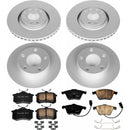 PowerStop Genuine Geomet Coated Rotor and Carbon-Fiber Ceramic Brake Pad Kit