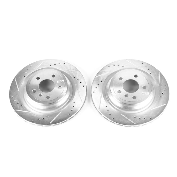 PowerStop Evolution Drilled Slotted Rotors Pair Rear For Mercedes-Benz ML550