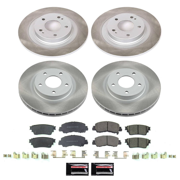 PowerStop Semi-Coated Rotor and Low-Dust Ceramic Brake Pad Kit
