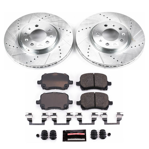 PowerStop Z23 Daily Driver Carbon-Fiber Ceramic Brake Pad and Drilled & Slotted