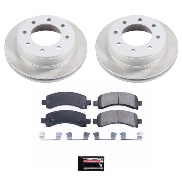 PowerStop Semi-Coated Rotor and Low-Dust Ceramic Brake Pad Kit