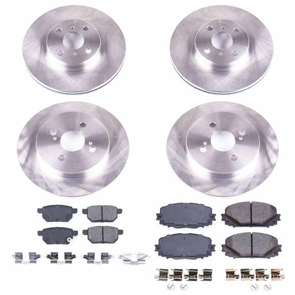 PowerStop OE Stock Replacement Low-Dust Ceramic Brake Pad and Rotor Kit