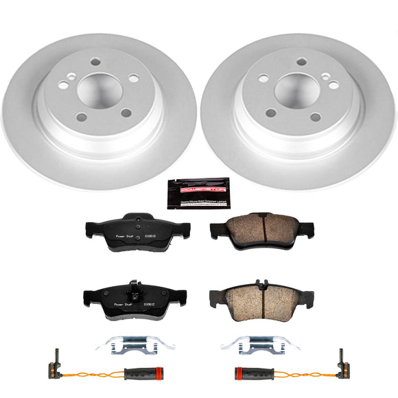 PowerStop Genuine Geomet Coated Rotor and Carbon-Fiber Ceramic Brake Pad Kit