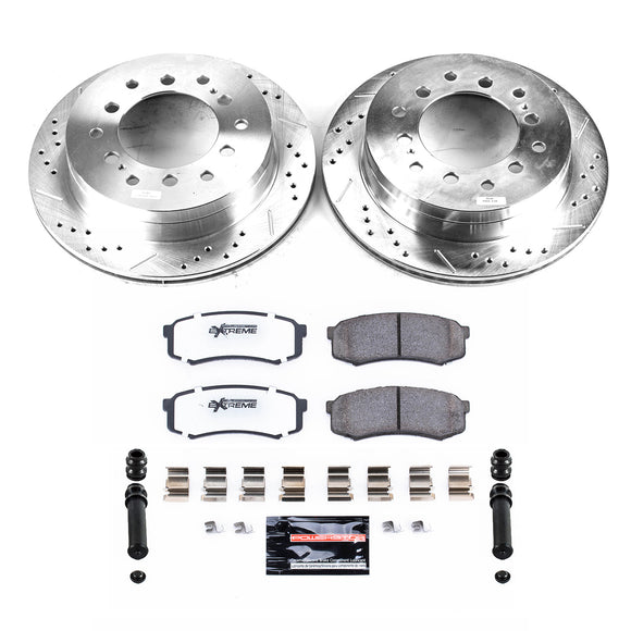 PowerStop Z36 Carbon-Fiber Ceramic Brake Pad with Drilled and Slotted Rotor Kit