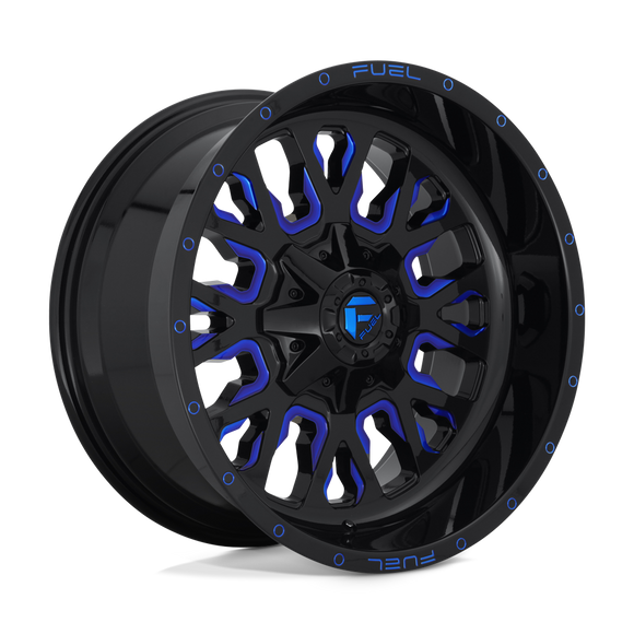 20x9 Fuel Off-Road D645 Stroke Gloss Black Blue Tinted Clear 6x120 ET20 Wheel