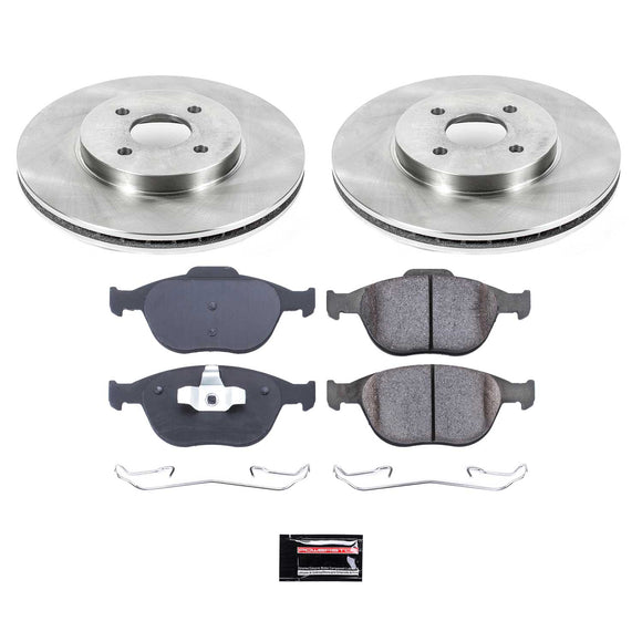 PowerStop OE Stock Replacement Low-Dust Ceramic Brake Pad and Rotor Kit