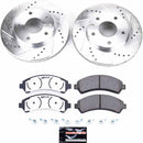 PowerStop Z36 Carbon-Fiber Ceramic Brake Pad with Drilled and Slotted Rotor Kit
