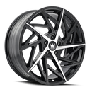 20x8.5 Mazzi 377 Freestyle Gloss Black Machined 5x120 ET35 Wheel Rim