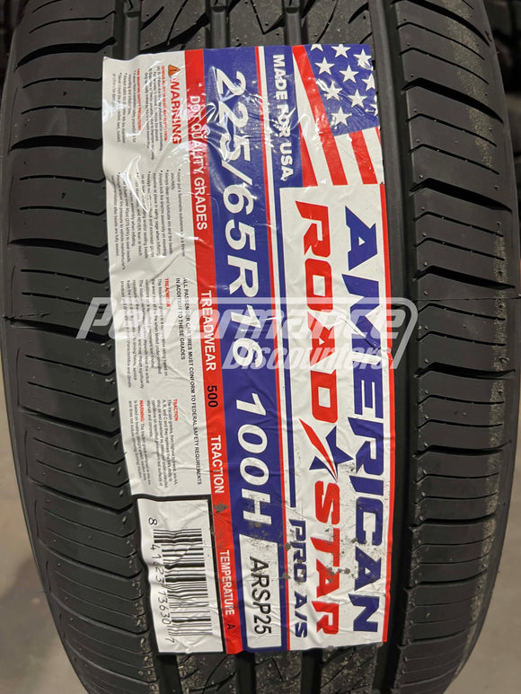 225/65R16 American Roadstar Pro A/S 100H BSW SL 225 65 16 2256516
