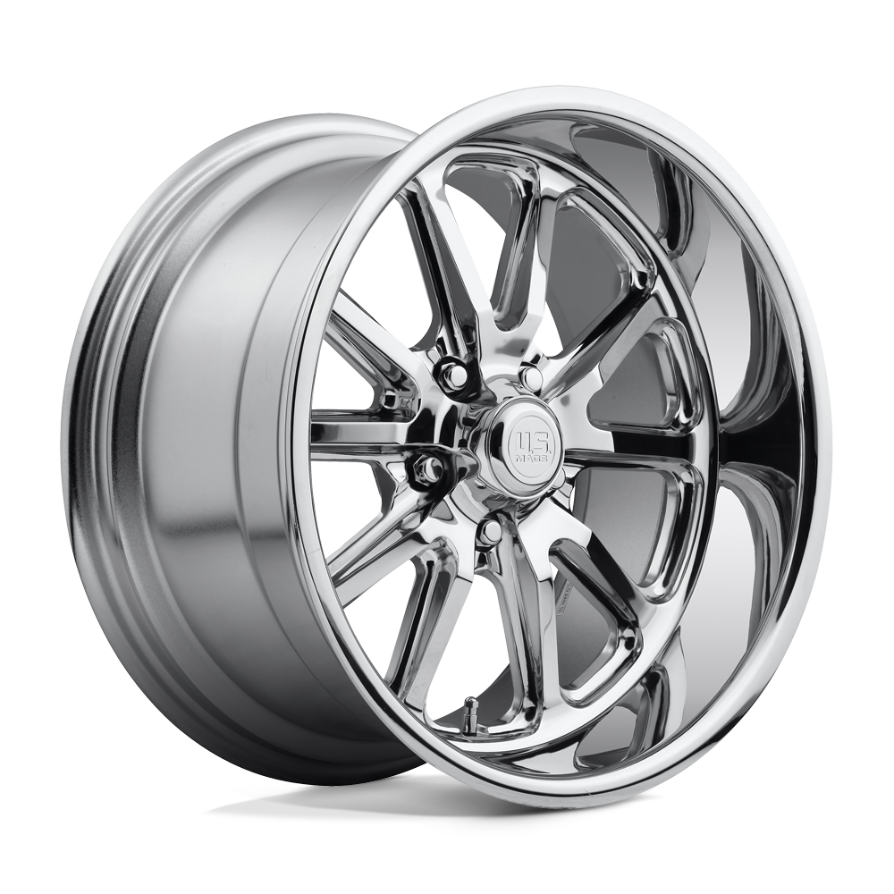 18X9.5 U.S. Wheel U110 RAMBLER Chrome Plated 5X120.65 ET1 wheel/rim ...