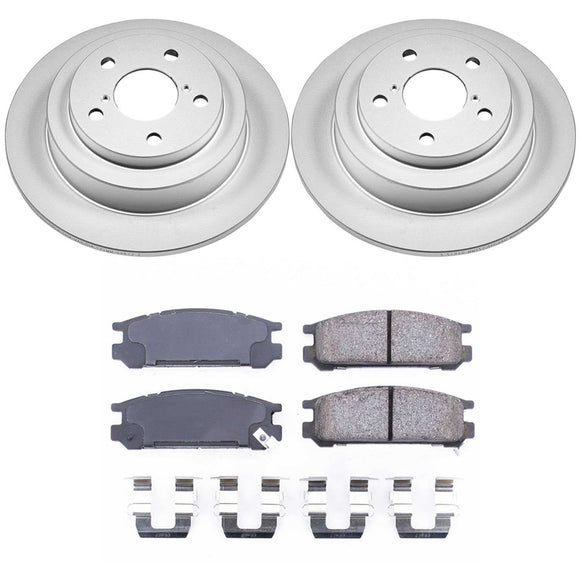 PowerStop Genuine Geomet Coated Rotor and Low-Dust Ceramic Brake Pad Kit