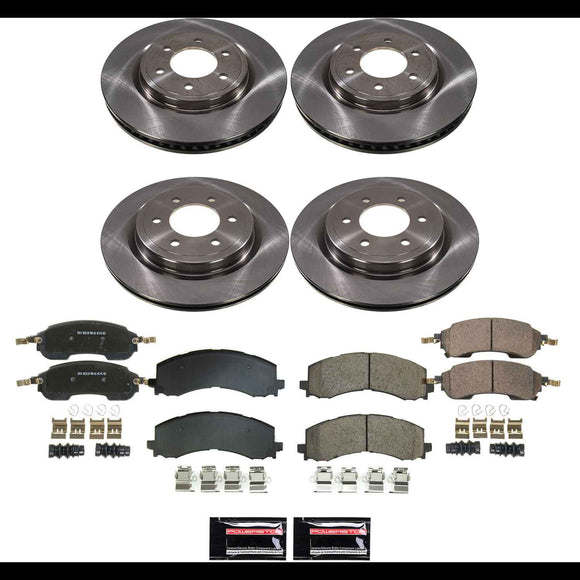 PowerStop OE Stock Replacement Low-Dust Ceramic Brake Pad and Rotor Kit