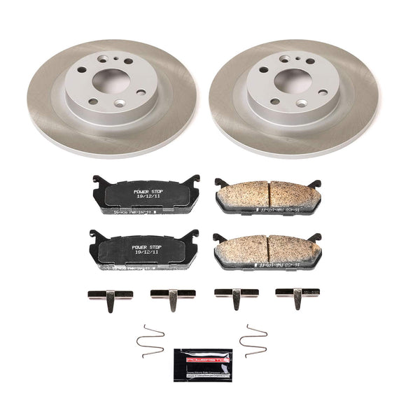PowerStop Semi-Coated Rotor and Low-Dust Ceramic Brake Pad Kit