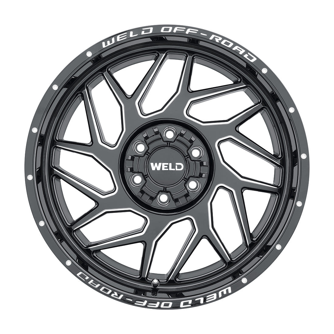 22x10 WELD Off-Road Fulcrum Black Mill 6x135 6x139.7 6x5.5 ET-18 Wheel Rim - 0