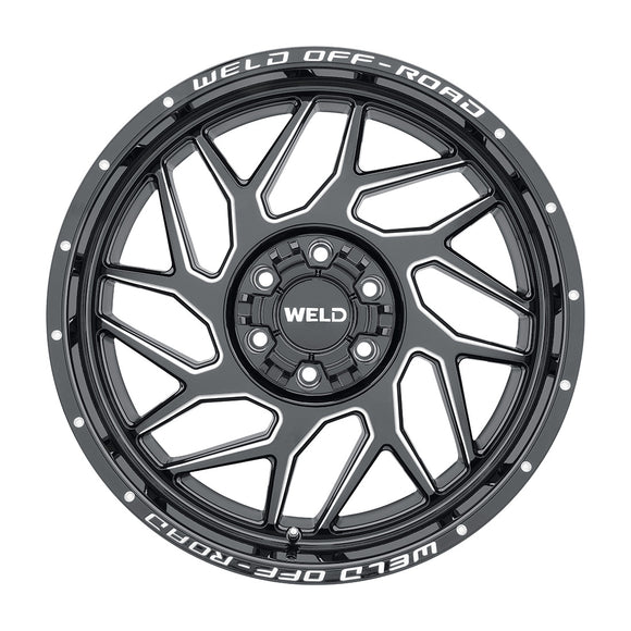 22x10 WELD Off-Road Fulcrum Black Milled 6x135 6x139.7 ET-18 CB106.1 Wheel Rim