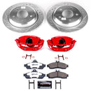 PowerStop Z26 Street Performance Ceramic Brake Pad, Drilled Slotted Rotor, and C