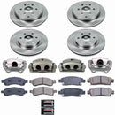PowerStop OE Stock Replacement Low-Dust Ceramic Brake Pad, Rotor and Caliper Kit