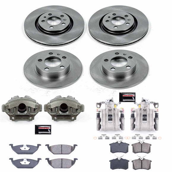 PowerStop OE Stock Replacement Low-Dust Ceramic Brake Pad, Rotor and Caliper Kit