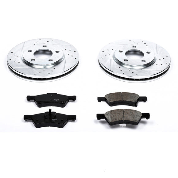 PowerStop Z23 Daily Driver Carbon-Fiber Ceramic Brake Pad and Drilled & Slotted